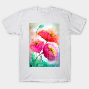 Watercolor poppies T-Shirt